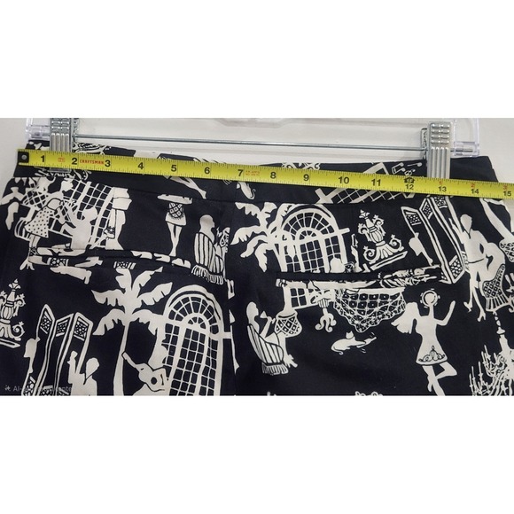 Lilly Pulitzer Late Night Toile Pant Late Night Party  Black And White SZ4 RARE - Picture 4 of 9